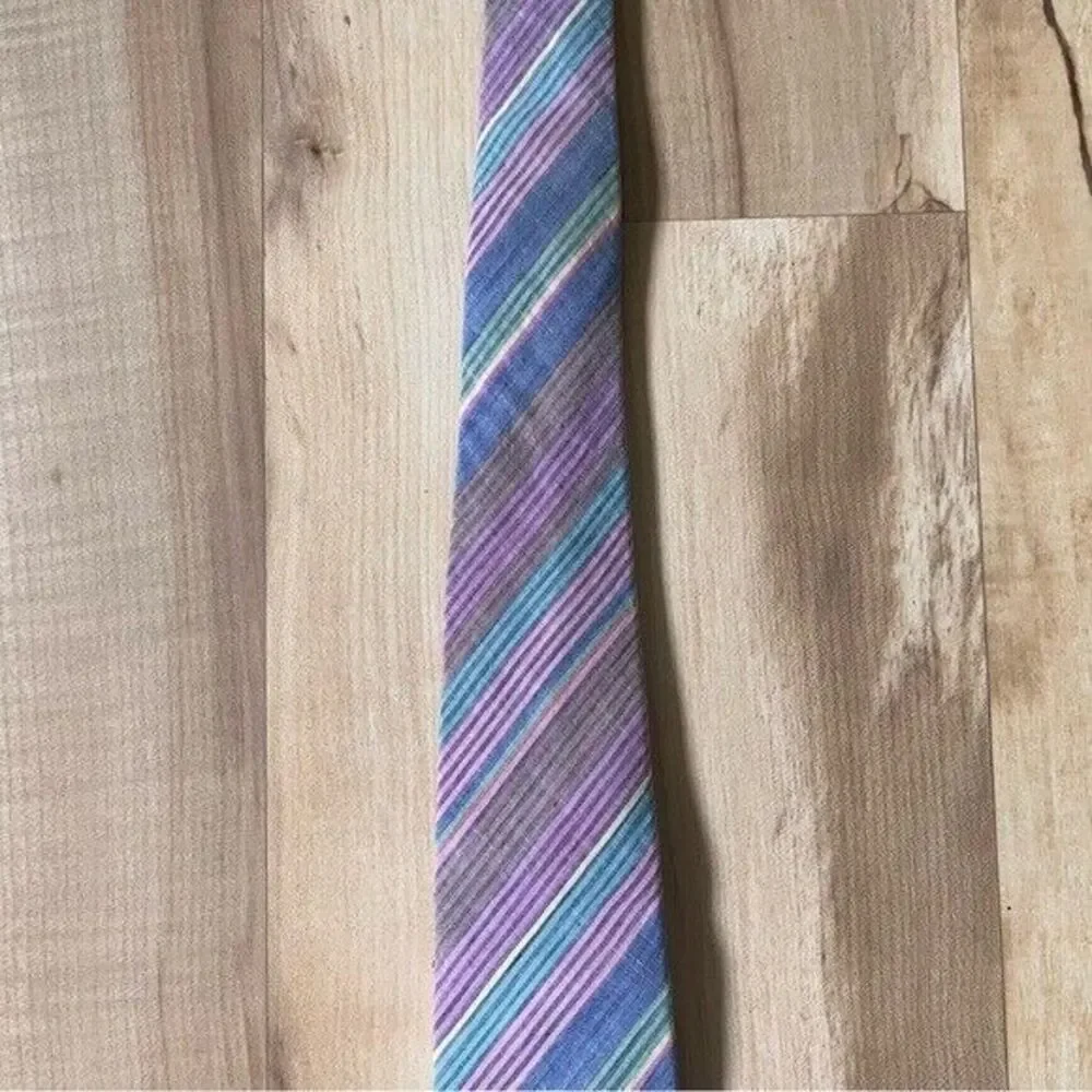 Vintage Tie Men's Pastel Preppy Pink Blue Coastal Wedding Southern Retro Beach